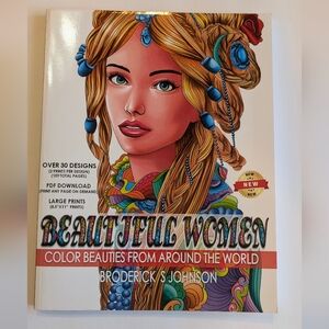 Beautiful Woman Portrait Coloring Book. Advanced Adult Coloring Book